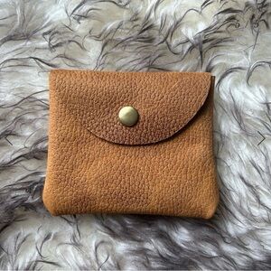 Tan Leather Coin Pouch